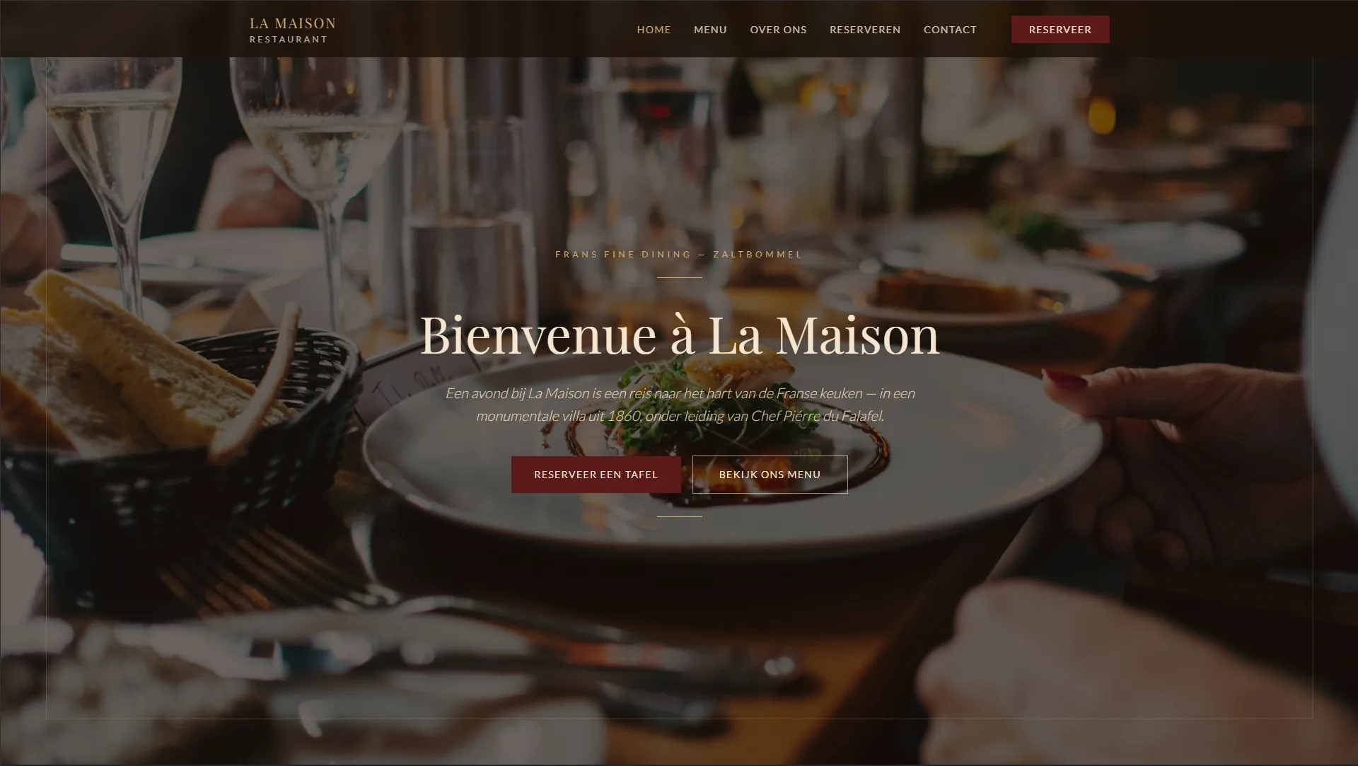 Restaurant La Maison — Frans fine dining